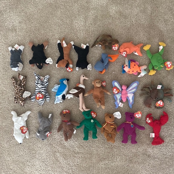 Set of 23 Mini Beanie Babies with Tags - Picture 1 of 5